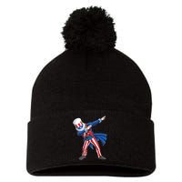 4th Of July For Dabbing Uncle Sam Pom Pom 12in Knit Beanie