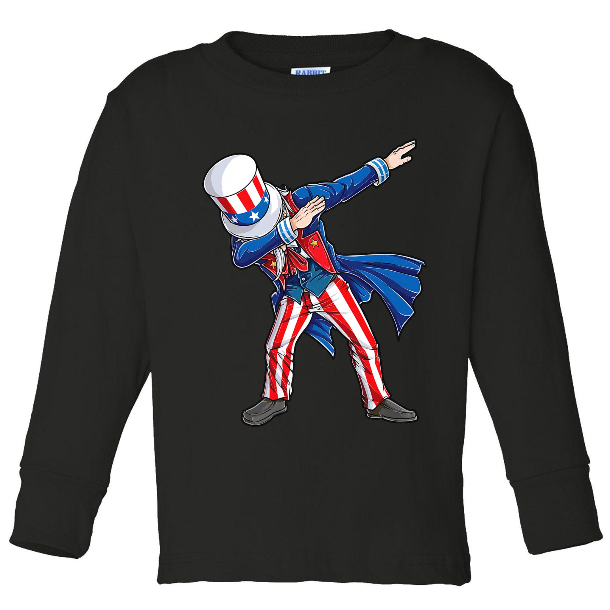 4th Of July For Dabbing Uncle Sam Toddler Long Sleeve Shirt