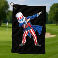 4th Of July For Dabbing Uncle Sam Golf Towel