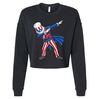 4th Of July For Dabbing Uncle Sam Cropped Pullover Crew