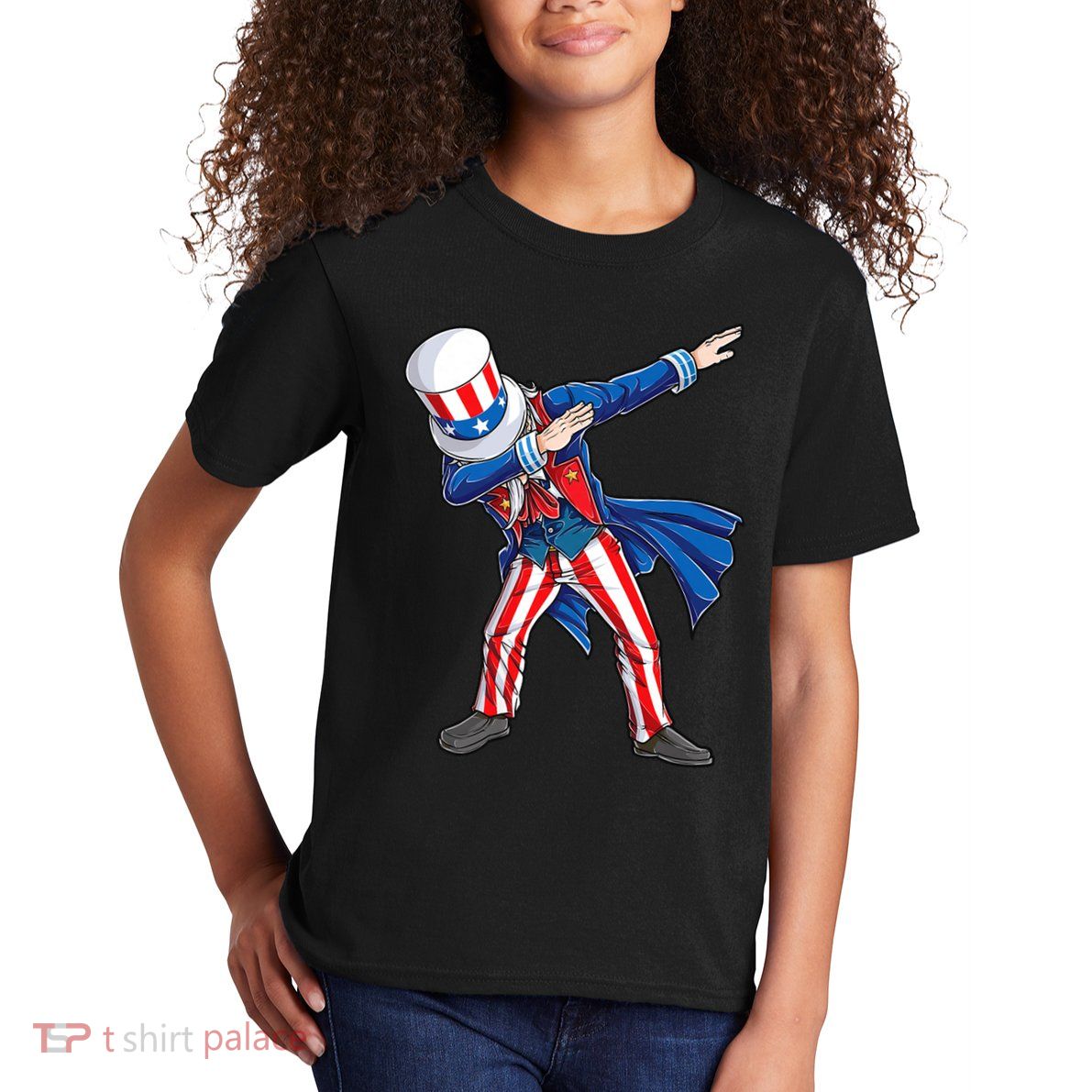 4th Of July For Dabbing Uncle Sam Kids T-Shirt