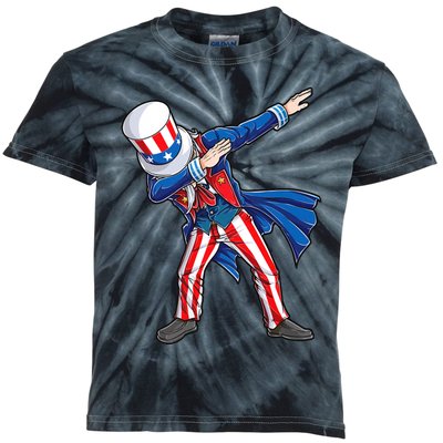 4th Of July For Dabbing Uncle Sam Kids Tie-Dye T-Shirt