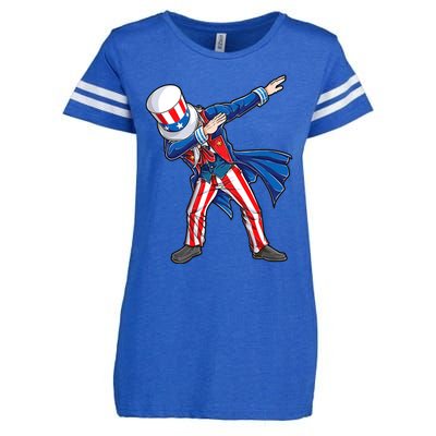 4th Of July For Dabbing Uncle Sam Enza Ladies Jersey Football T-Shirt