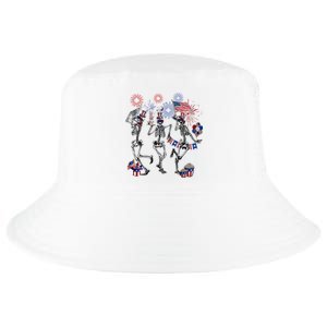 4th Of July Skellies Dancing Skeleton American Flag Great Gift Cool Comfort Performance Bucket Hat