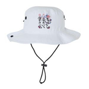 4th Of July Skellies Dancing Skeleton American Flag Great Gift Legacy Cool Fit Booney Bucket Hat