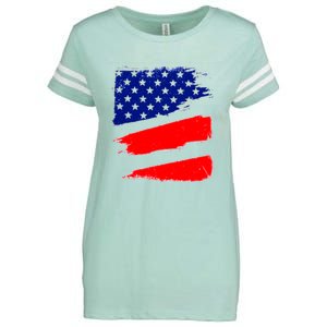 4th Of July Holiday Enza Ladies Jersey Football T-Shirt