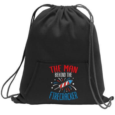 4th Of July Baby Shower The Man Behind The Firecracker Sweatshirt Cinch Pack Bag