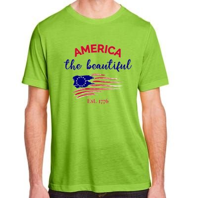 4th Of July America The Beautiful Est Gift Adult ChromaSoft Performance T-Shirt