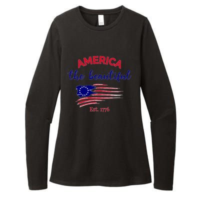 4th Of July America The Beautiful Est Gift Womens CVC Long Sleeve Shirt