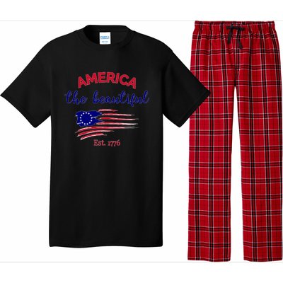 4th Of July America The Beautiful Est Gift Pajama Set