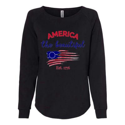 4th Of July America The Beautiful Est Gift Womens California Wash Sweatshirt