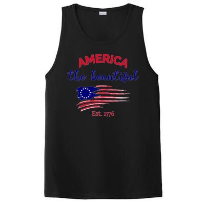 4th Of July America The Beautiful Est Gift PosiCharge Competitor Tank