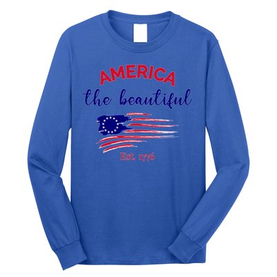 4th Of July America The Beautiful Est Gift Long Sleeve Shirt