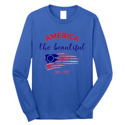 4th Of July America The Beautiful Est Gift Long Sleeve Shirt