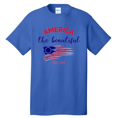 4th Of July America The Beautiful Est Gift Tall T-Shirt