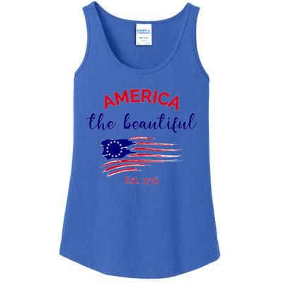 4th Of July America The Beautiful Est Gift Ladies Essential Tank