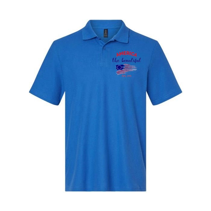 4th Of July America The Beautiful Est Gift Softstyle Adult Sport Polo