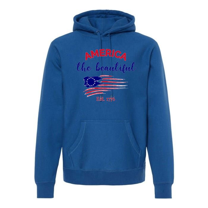 4th Of July America The Beautiful Est Gift Premium Hoodie