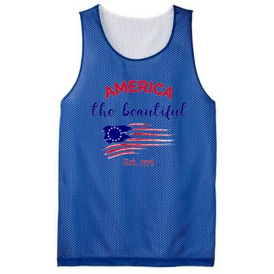 4th Of July America The Beautiful Est Gift Mesh Reversible Basketball Jersey Tank