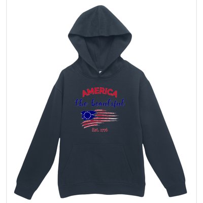 4th Of July America The Beautiful Est Gift Urban Pullover Hoodie