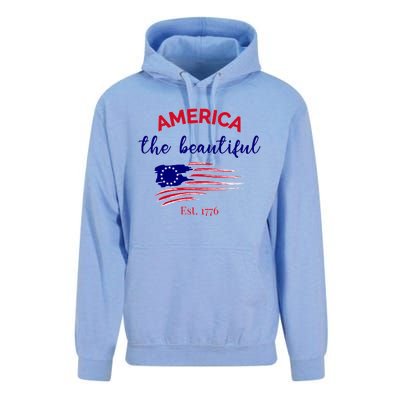 4th Of July America The Beautiful Est Gift Unisex Surf Hoodie