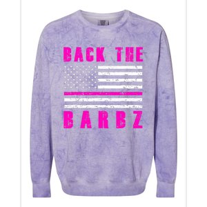 4Th Of July Back The Barbz Flag Love Barbs Colorblast Crewneck Sweatshirt