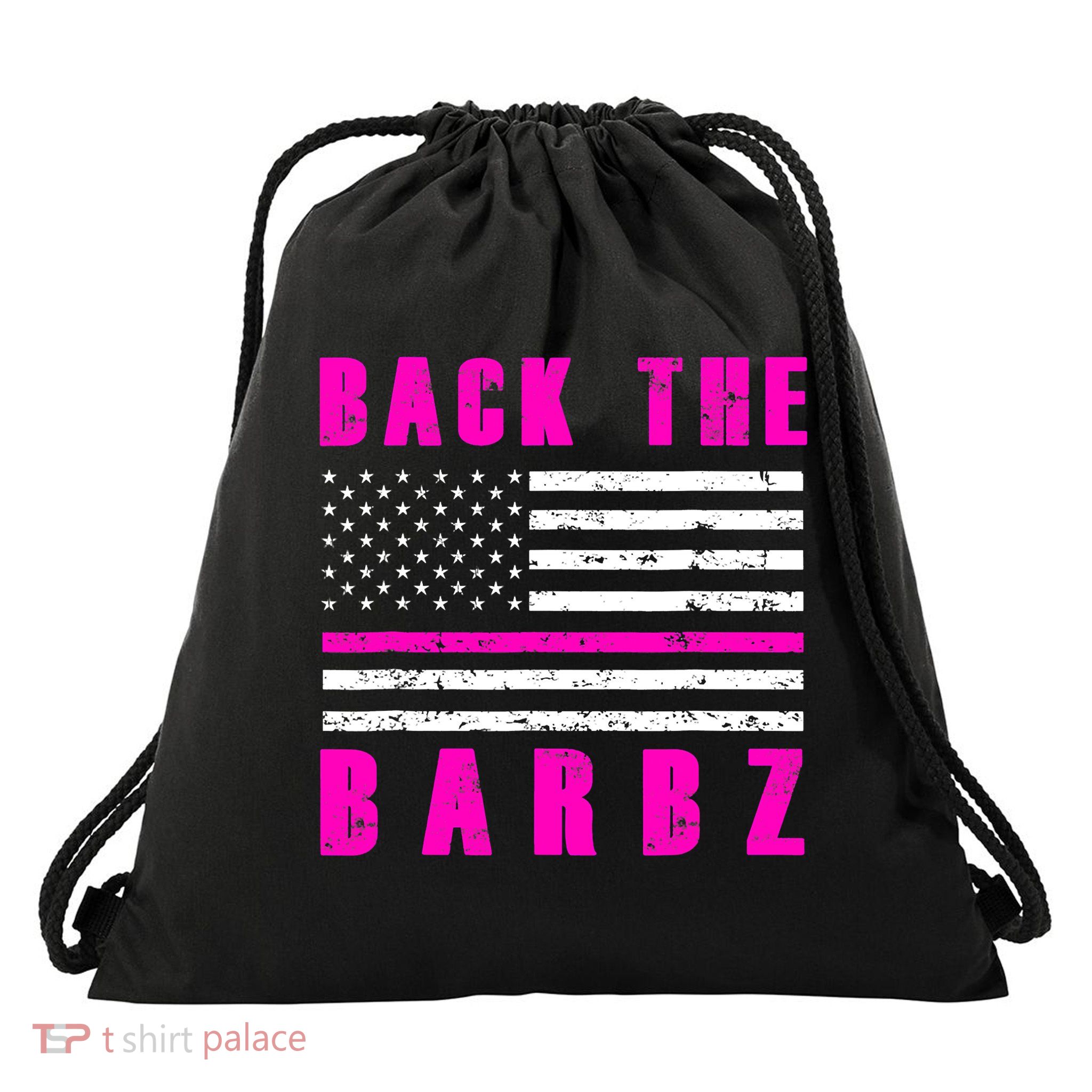 4Th Of July Back The Barbz Flag Love Barbs Drawstring Bag