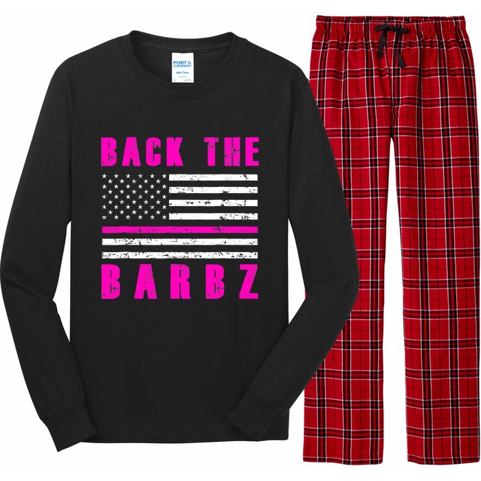 4Th Of July Back The Barbz Flag Love Barbs Long Sleeve Pajama Set