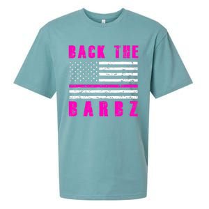 4Th Of July Back The Barbz Flag Love Barbs Sueded Cloud Jersey T-Shirt