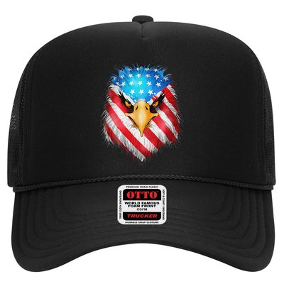 4th Of July Patriotic Eagle Usa American Flag Trucker Hat