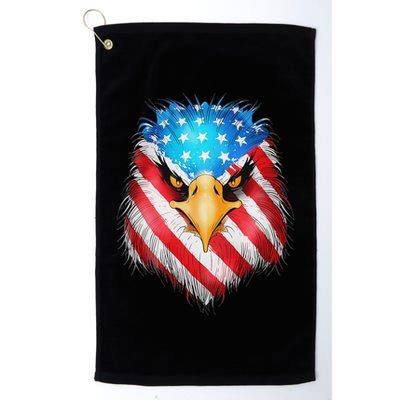 4th Of July Patriotic Eagle Usa American Flag Golf Towel