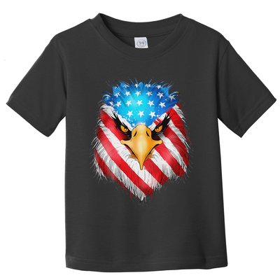 4th Of July Patriotic Eagle Usa American Flag Toddler T-Shirt