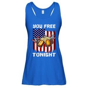 4th Of July Party You Free Tonight American Flag Usa Meaningful Gift Ladies Essential Flowy Tank