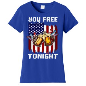 4th Of July Party You Free Tonight American Flag Usa Meaningful Gift Women's T-Shirt