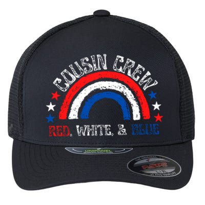 4th Of July Cousin Crew Red White And Blue Cousin Crew Gift Flexfit Unipanel Trucker Cap