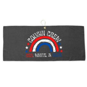 4th Of July Cousin Crew Red White And Blue Cousin Crew Gift Large Microfiber Waffle Golf Towel