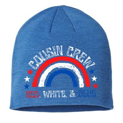 4th Of July Cousin Crew Red White And Blue Cousin Crew Gift Sustainable Beanie