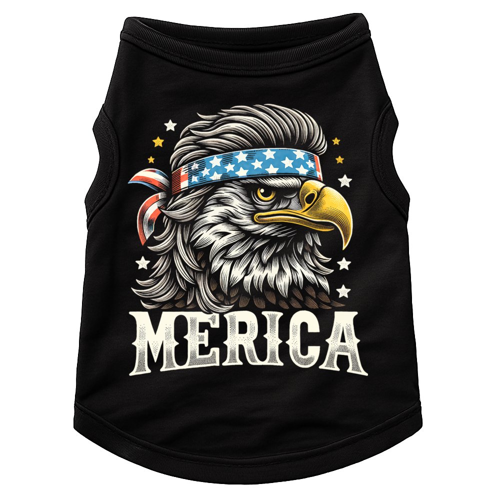 4th Of July Patriotic Funny Eagle July 4th Usa Merica Doggie Tank