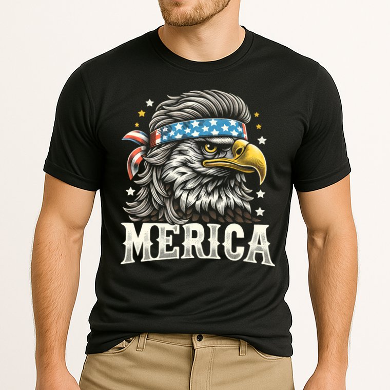 4th Of July Patriotic Funny Eagle July 4th Usa Merica Cooling Performance Crew T-Shirt