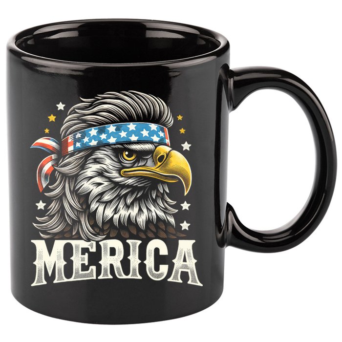 4th Of July Patriotic Funny Eagle July 4th Usa Merica 11oz C Handle Ceramic Mug