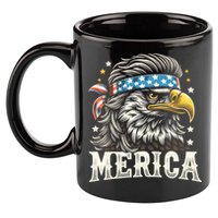 4th Of July Patriotic Funny Eagle July 4th Usa Merica 11oz C Handle Ceramic Mug