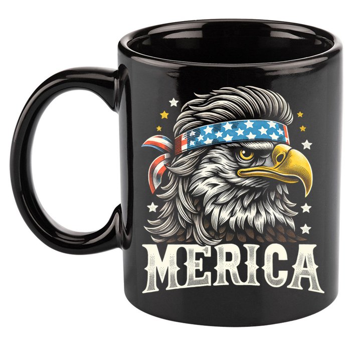4th Of July Patriotic Funny Eagle July 4th Usa Merica 11oz C Handle Ceramic Mug
