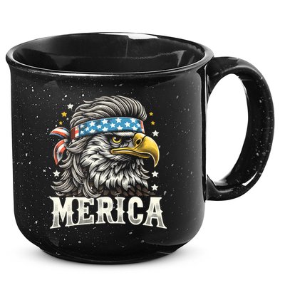 4th Of July Patriotic Funny Eagle July 4th Usa Merica 15oz Campfire Ceramic Mug