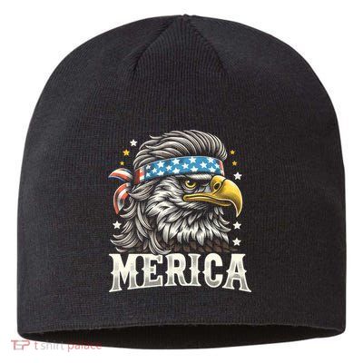 4th Of July Patriotic Funny Eagle July 4th Usa Merica Sustainable Beanie