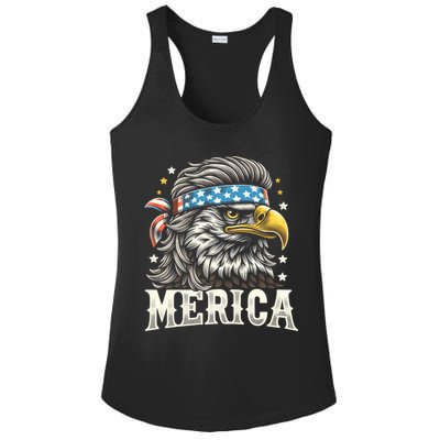 4th Of July Patriotic Funny Eagle July 4th Usa Merica Ladies PosiCharge Competitor Racerback Tank