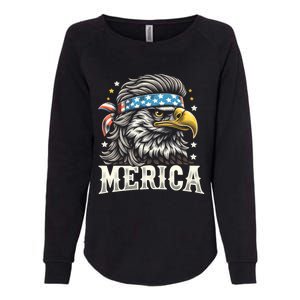 4th Of July Patriotic Funny Eagle July 4th Usa Merica Womens California Wash Sweatshirt