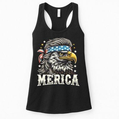 4th Of July Patriotic Funny Eagle July 4th Usa Merica Womens Tank Top