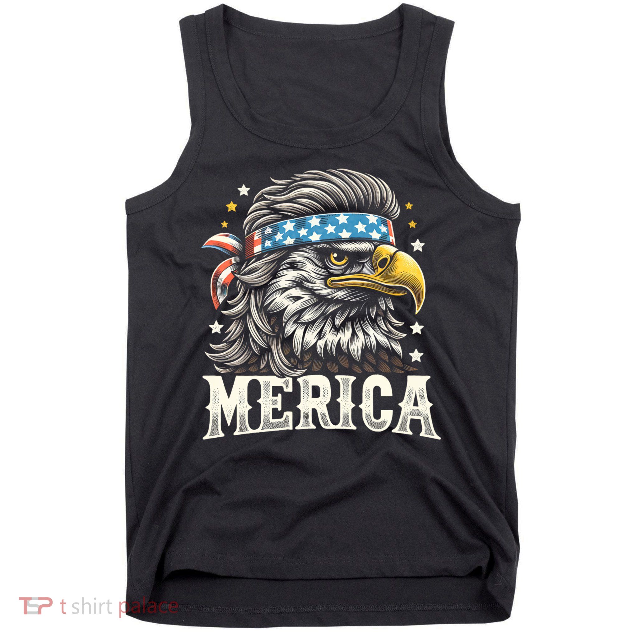 4th Of July Patriotic Funny Eagle July 4th Usa Merica Tank Top
