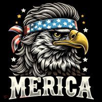 4th Of July Patriotic Funny Eagle July 4th Usa Merica Tank Top