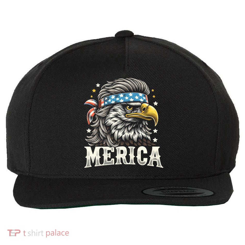 4th Of July Patriotic Funny Eagle July 4th Usa Merica Wool Snapback Cap